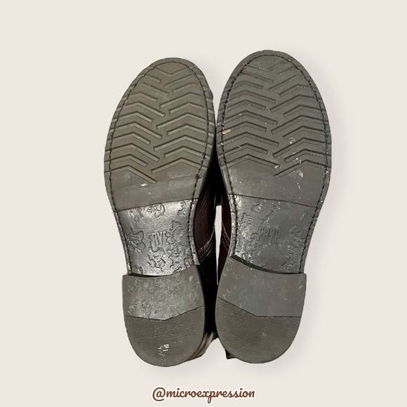 $385 Frye Veronica Combat Brown Leather Lace Up Moto Combat Military Ankle Boot - Picture 11 of 12